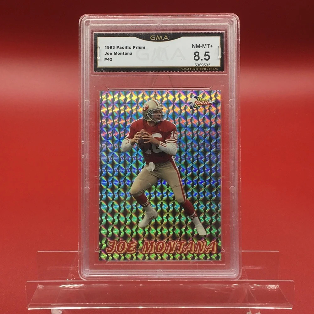 1993 Pacific Prism Joe Montana Graded 8.5 Card #42